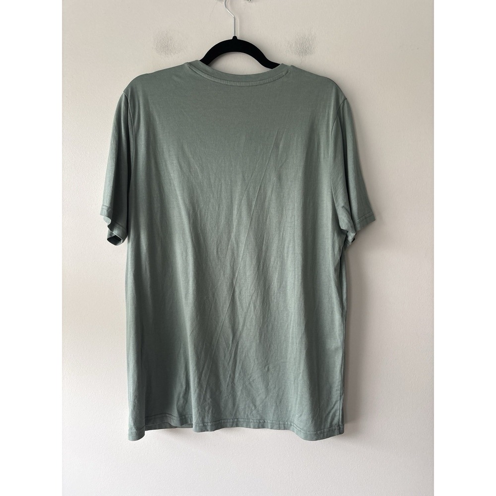 Free Fly Bamboo Flex Henley Short Sleeve Shirt Men's Size Large Green Button - Picture 7 of 8